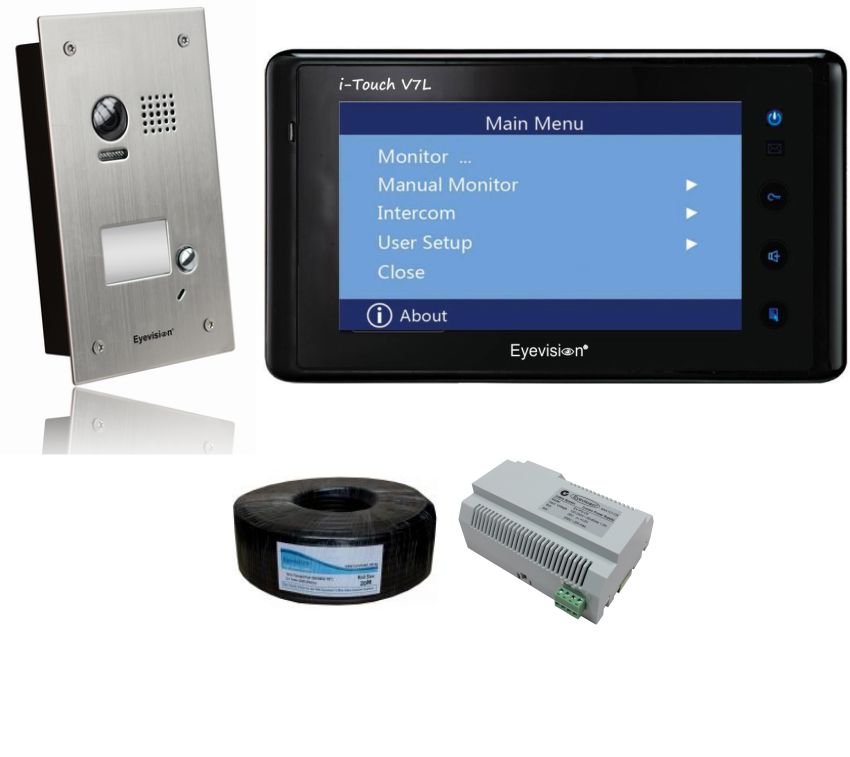 2 Wires Video Intercom System with Camera Door Station